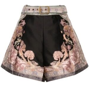 Zimmermann Illustration Black Paisley Women's Shorts